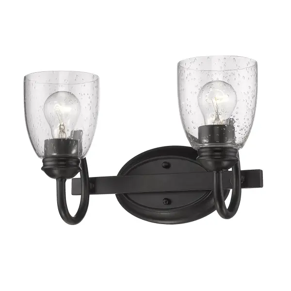 Golden Lighting Parrish 2-Light Vanity in Matte Black - Image 1