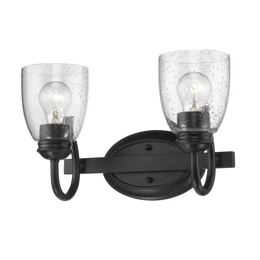 Golden Lighting Parrish 2-Light Vanity in Matte Black - Image 1