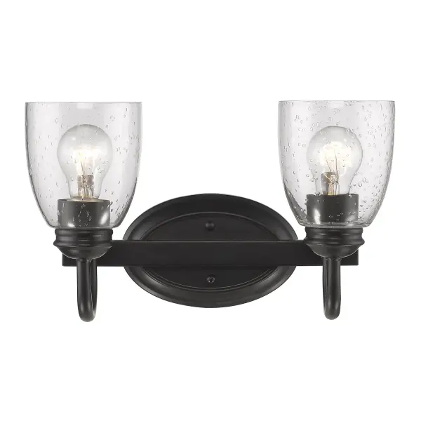 Golden Lighting Parrish 2-Light Vanity in Matte Black - Image 2