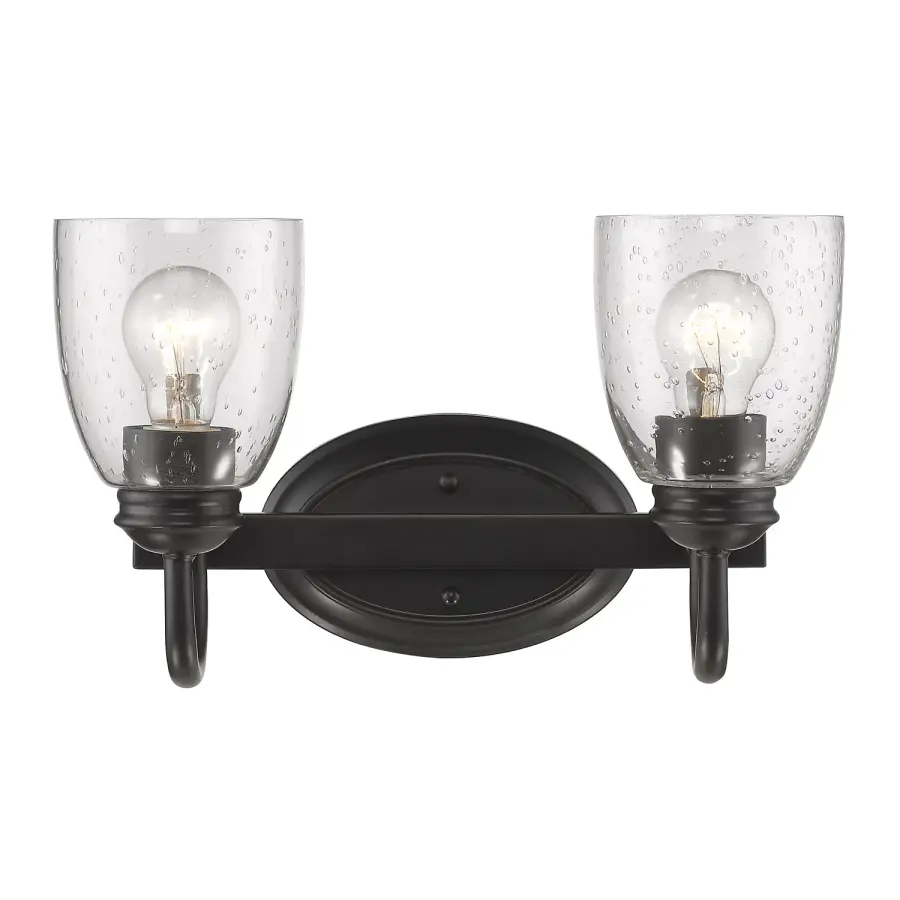 Golden Lighting Parrish 2-Light Vanity in Matte Black - Image 2