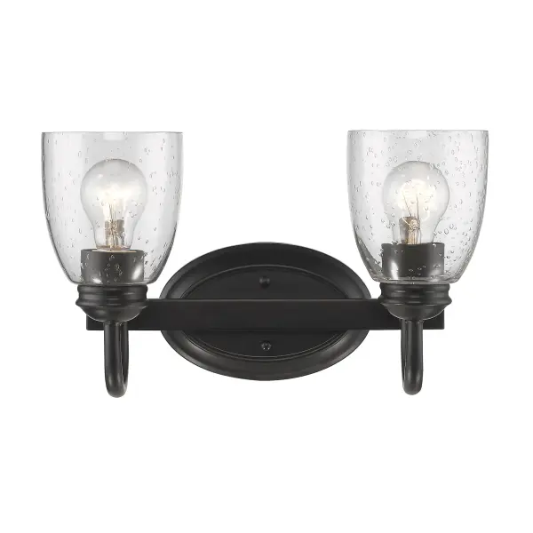 Golden Lighting Parrish 2-Light Vanity in Matte Black - Image 3