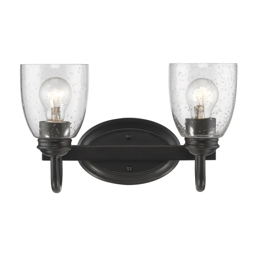Golden Lighting Parrish 2-Light Vanity in Matte Black - Image 3