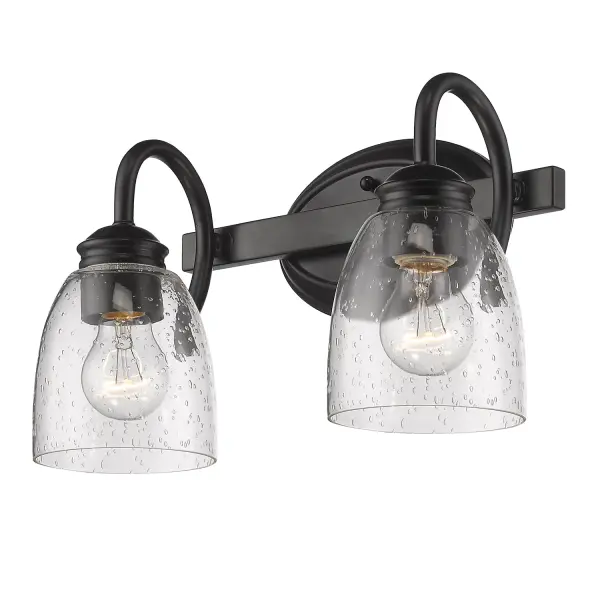 Golden Lighting Parrish 2-Light Vanity in Matte Black - Image 4