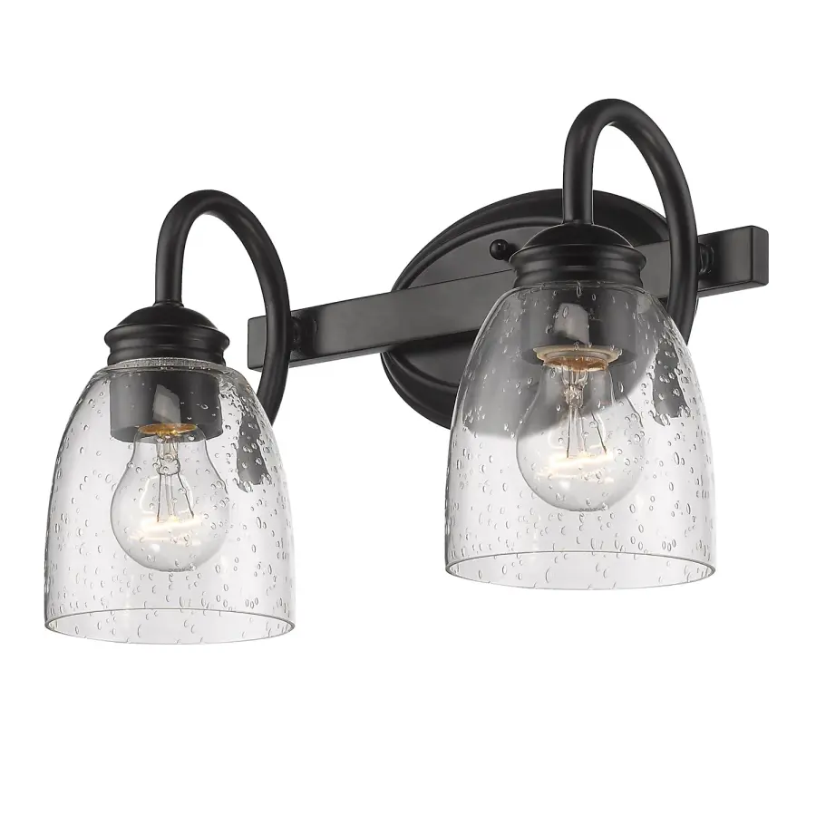 Golden Lighting Parrish 2-Light Vanity in Matte Black - Image 4