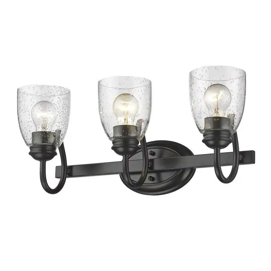 Golden Lighting Parrish 3-Light Vanity in Matte Black - Image 1