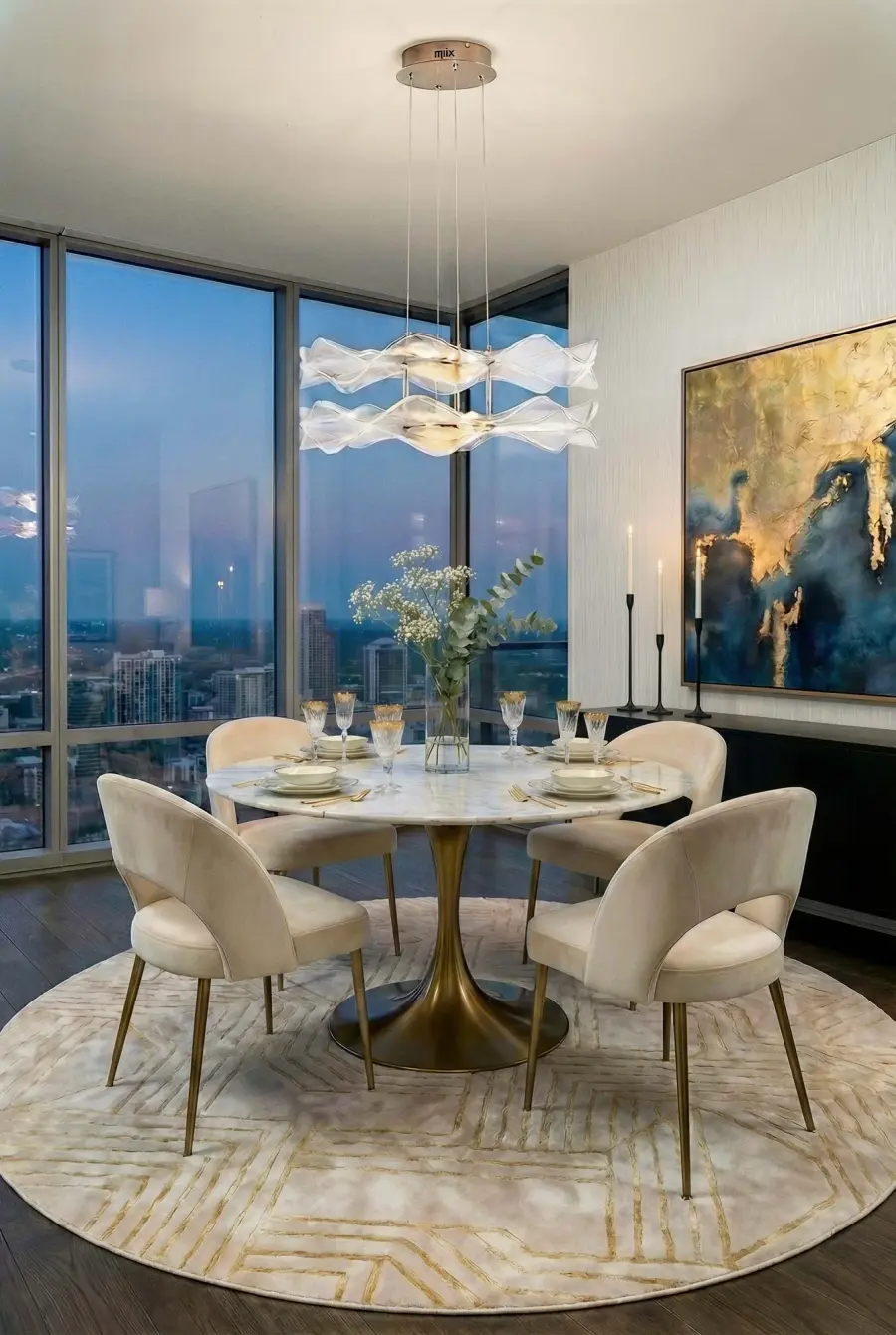 Vetrina Integrated LED 2-Tier Pendant in Light Gold - Image 9