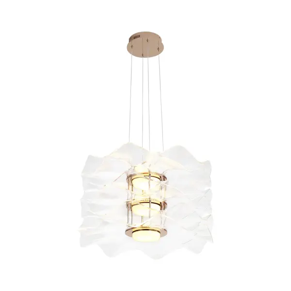Vetrina Integrated LED 3-Tier Pendant in Light Gold - Image 3