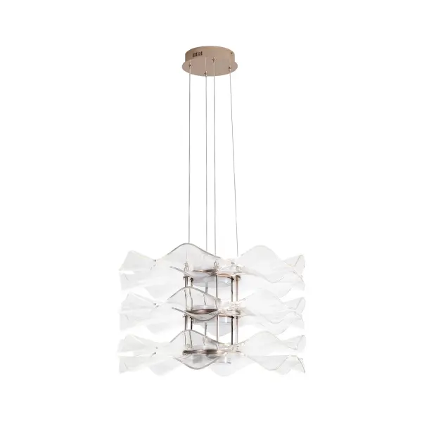 Vetrina Integrated LED 3-Tier Pendant in Light Gold - Image 4
