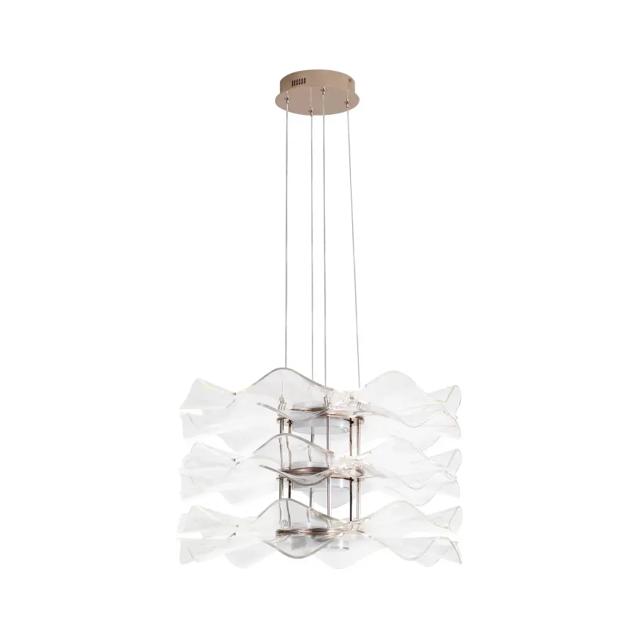 Vetrina Integrated LED 3-Tier Pendant in Light Gold - Image 4