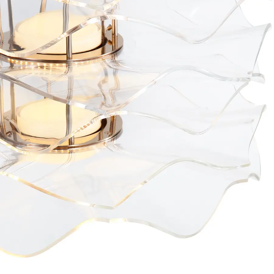 Vetrina Integrated LED 3-Tier Pendant in Light Gold - Image 6