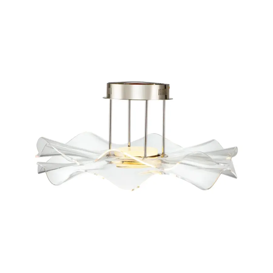 Golden Lighting Vetrina Integrated LED Semi-Flush Mount in Light Gold - Image 3