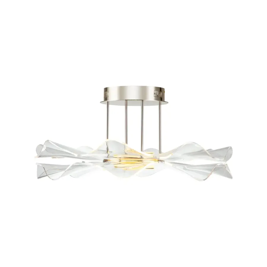 Golden Lighting Vetrina Integrated LED Semi-Flush Mount in Light Gold - Image 4