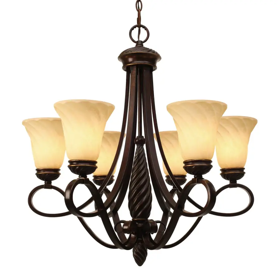 Torbellino 6-Light Chandelier in Cordoban Bronze - Image 1