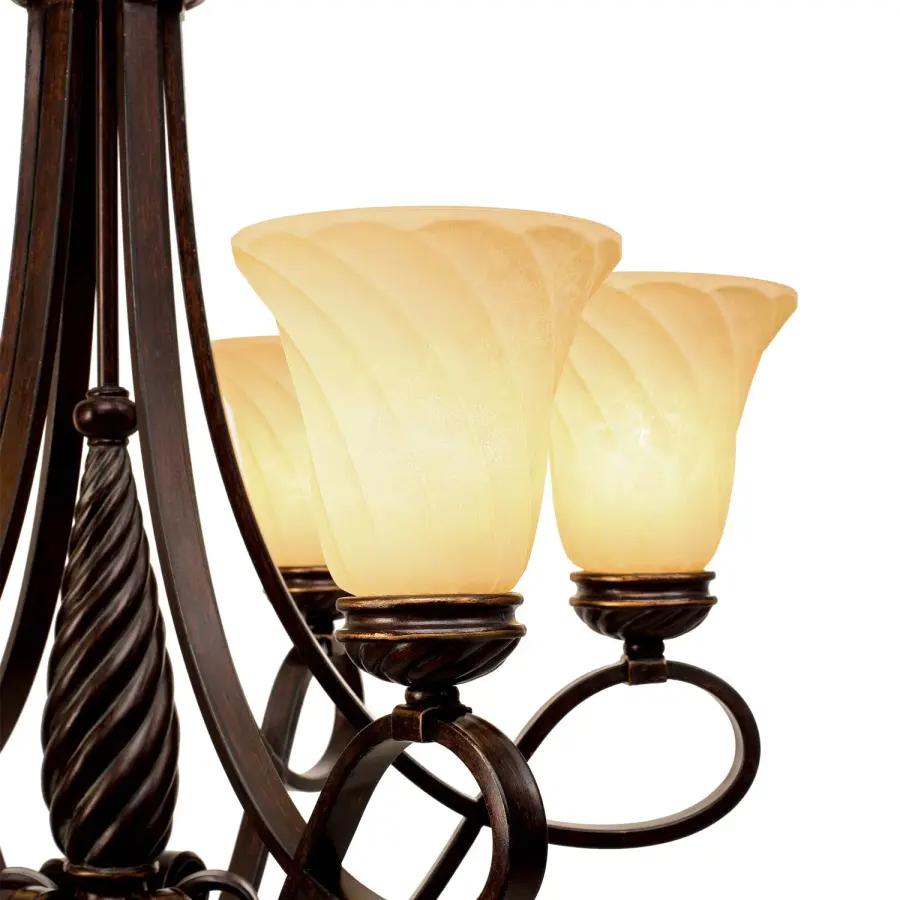 Torbellino 6-Light Chandelier in Cordoban Bronze - Image 2
