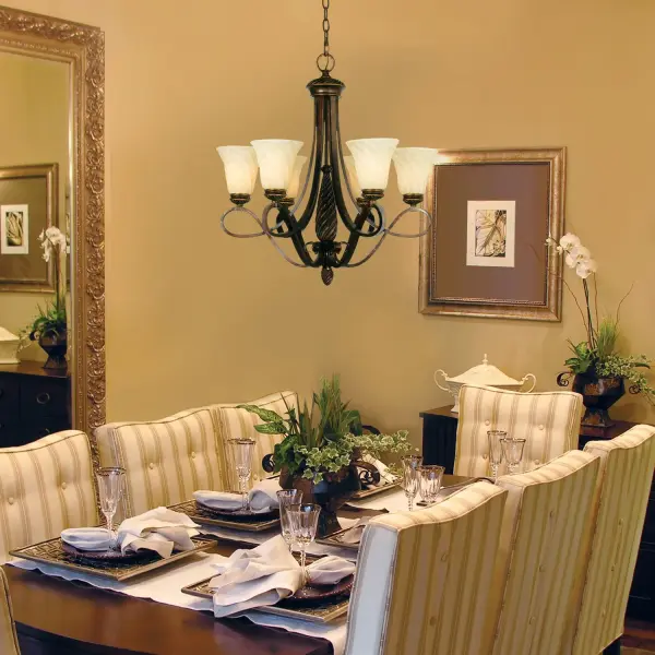 Torbellino 6-Light Chandelier in Cordoban Bronze - Image 5
