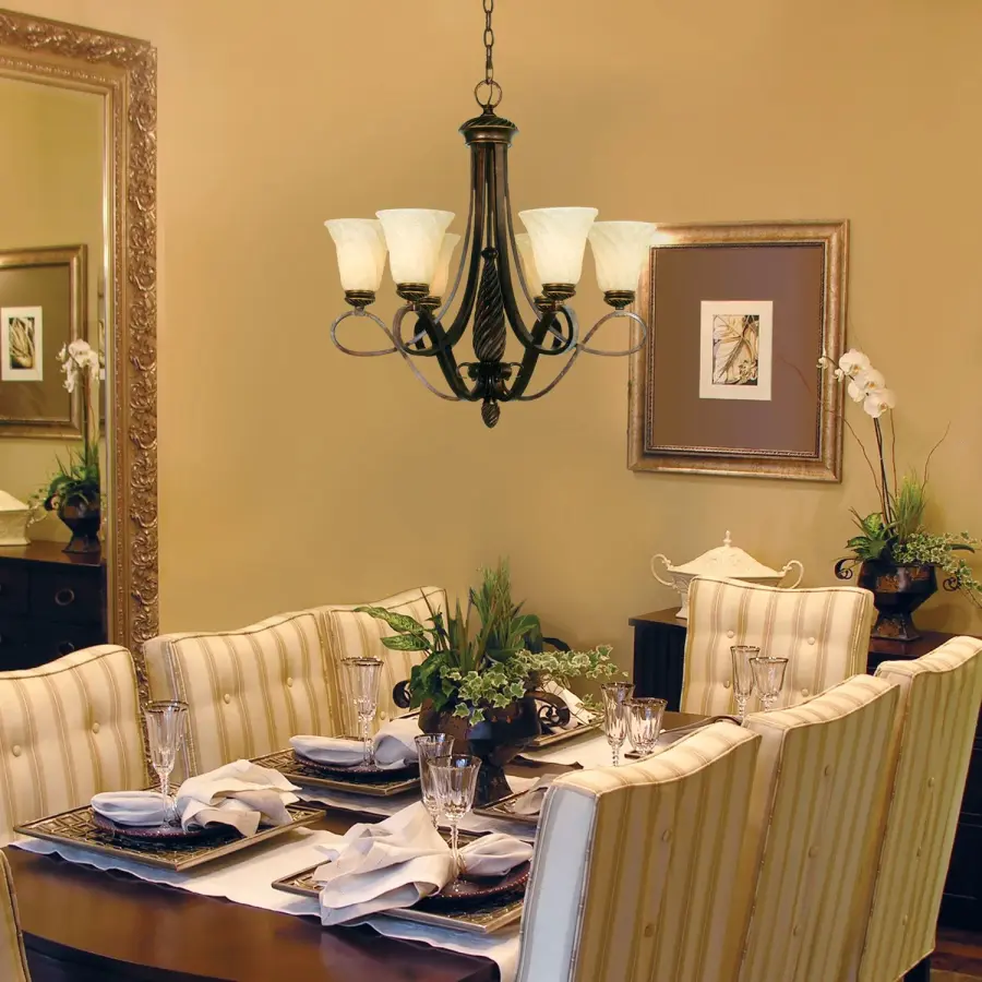 Torbellino 6-Light Chandelier in Cordoban Bronze - Image 5