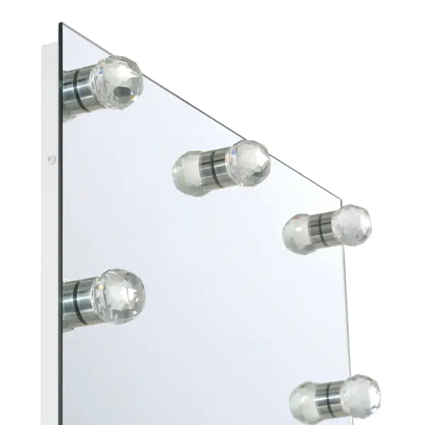 A sophisticated 30" vanity mirror combining classic globe lighting with modern LED efficiency. The selectable color temperature (3000K-5000K) and bright 3019-lumen output make it exceptionally versatile for grooming and makeup application. - alternate view