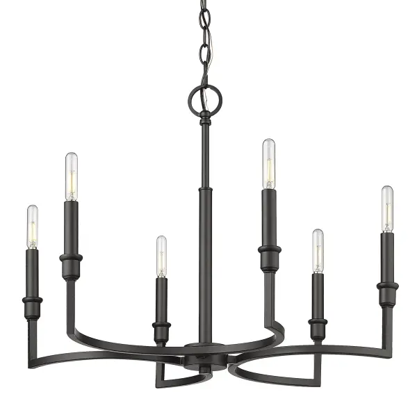 Sleek Modern Chandelier with Architectural Presence - Image 1
