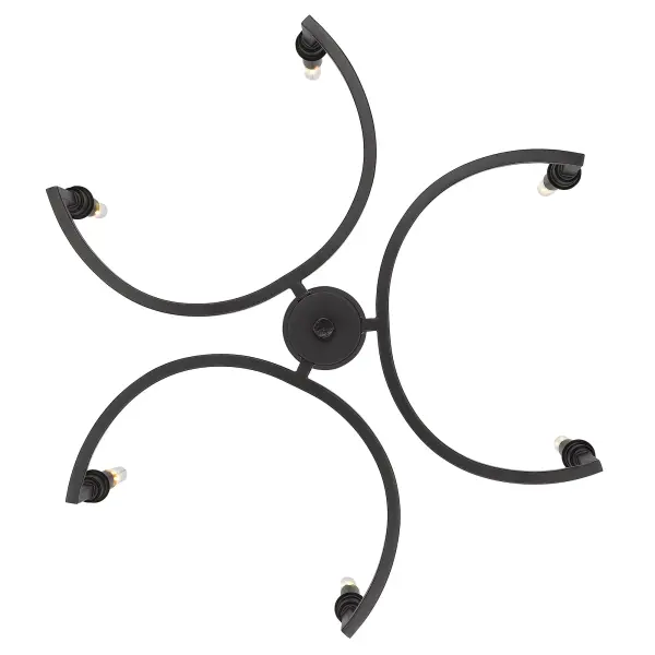 Golden Lighting Ellyn 6-Light Chandelier in Matte Black - Image 4