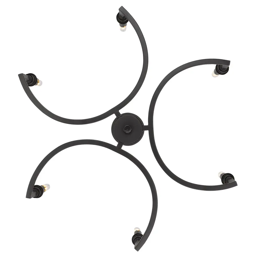 Golden Lighting Ellyn 6-Light Chandelier in Matte Black - Image 4