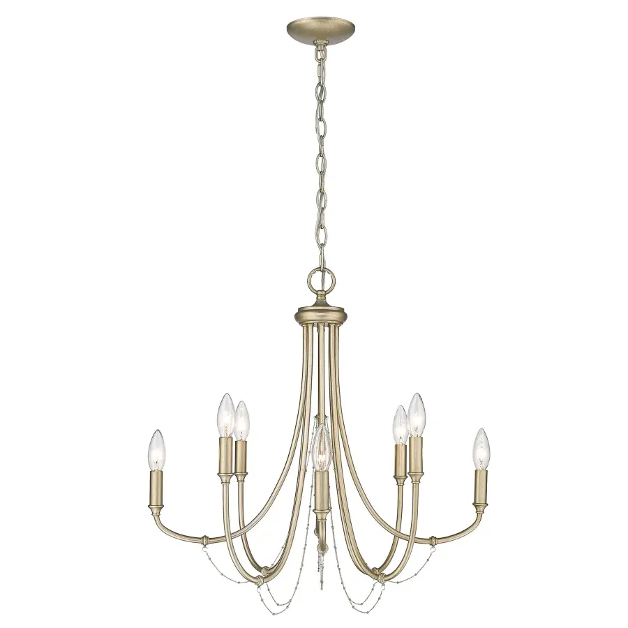 Kamila Eight Light Chandelier in White Gold - Image 2