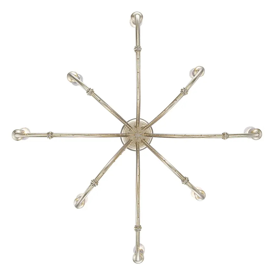 Kamila Eight Light Chandelier in White Gold - Image 3