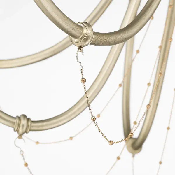 Kamila Eight Light Chandelier in White Gold - Image 4