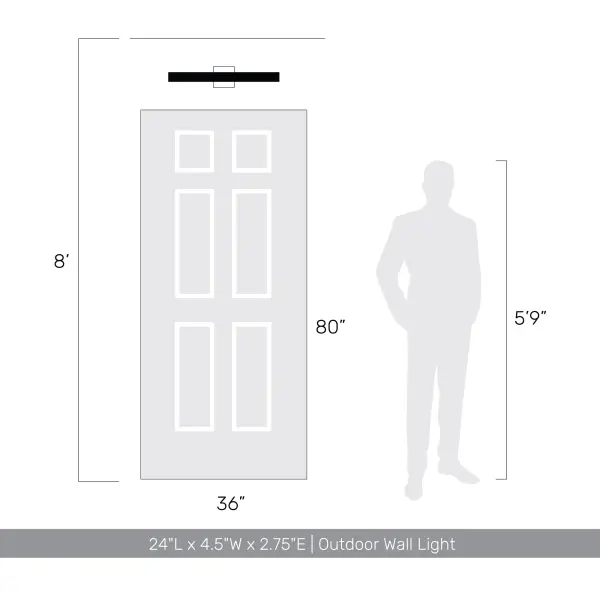 Golden Lighting Enso 24" Outdoor LED Wall Sconce - Image 8
