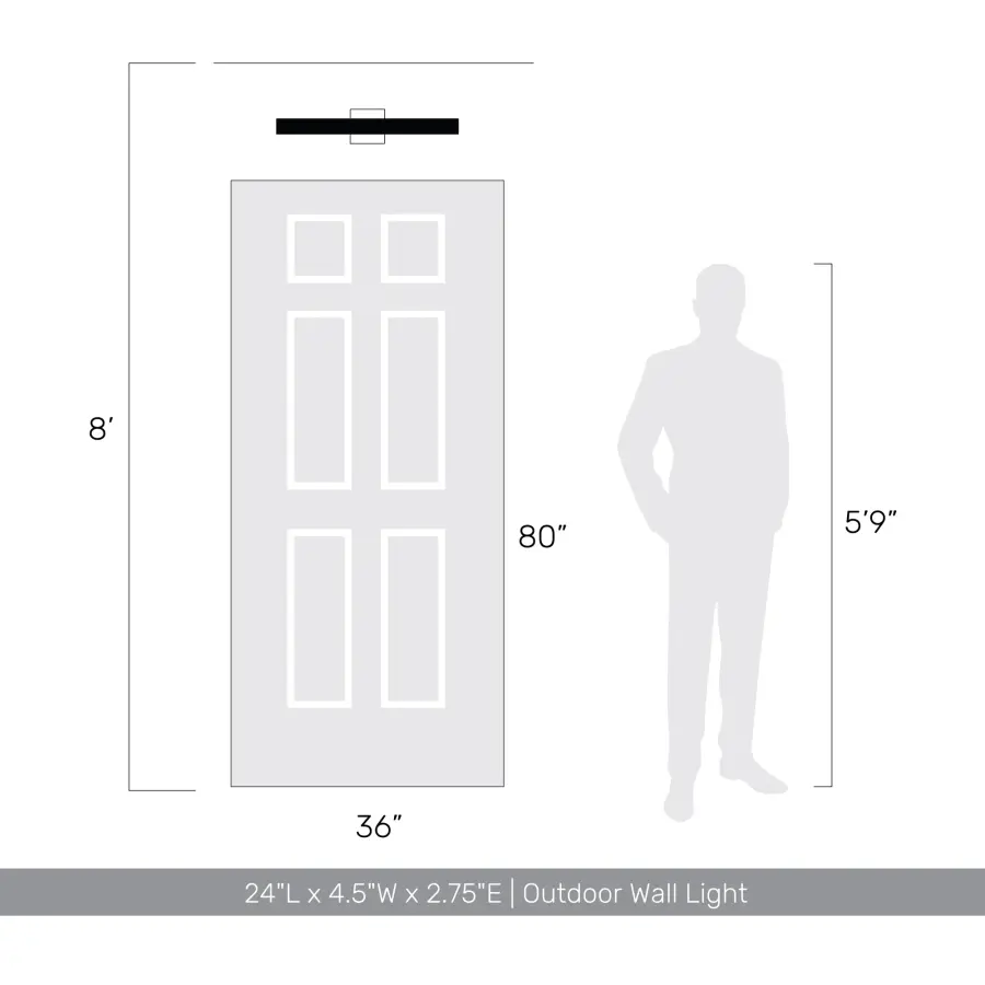 Golden Lighting Enso 24" Outdoor LED Wall Sconce - Image 8