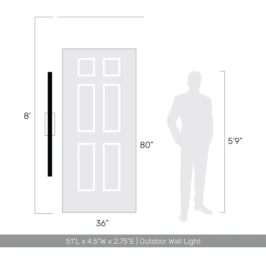 Golden Lighting Enso 51" Outdoor LED Wall Sconce - Image 11