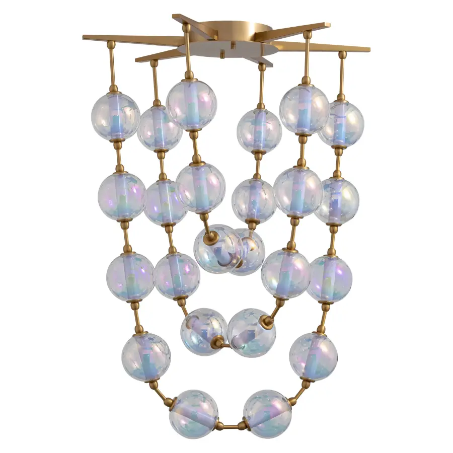Golden Lighting Pearla Integrated LED 28" Pendant in Brushed Champagne Brass - Image 2