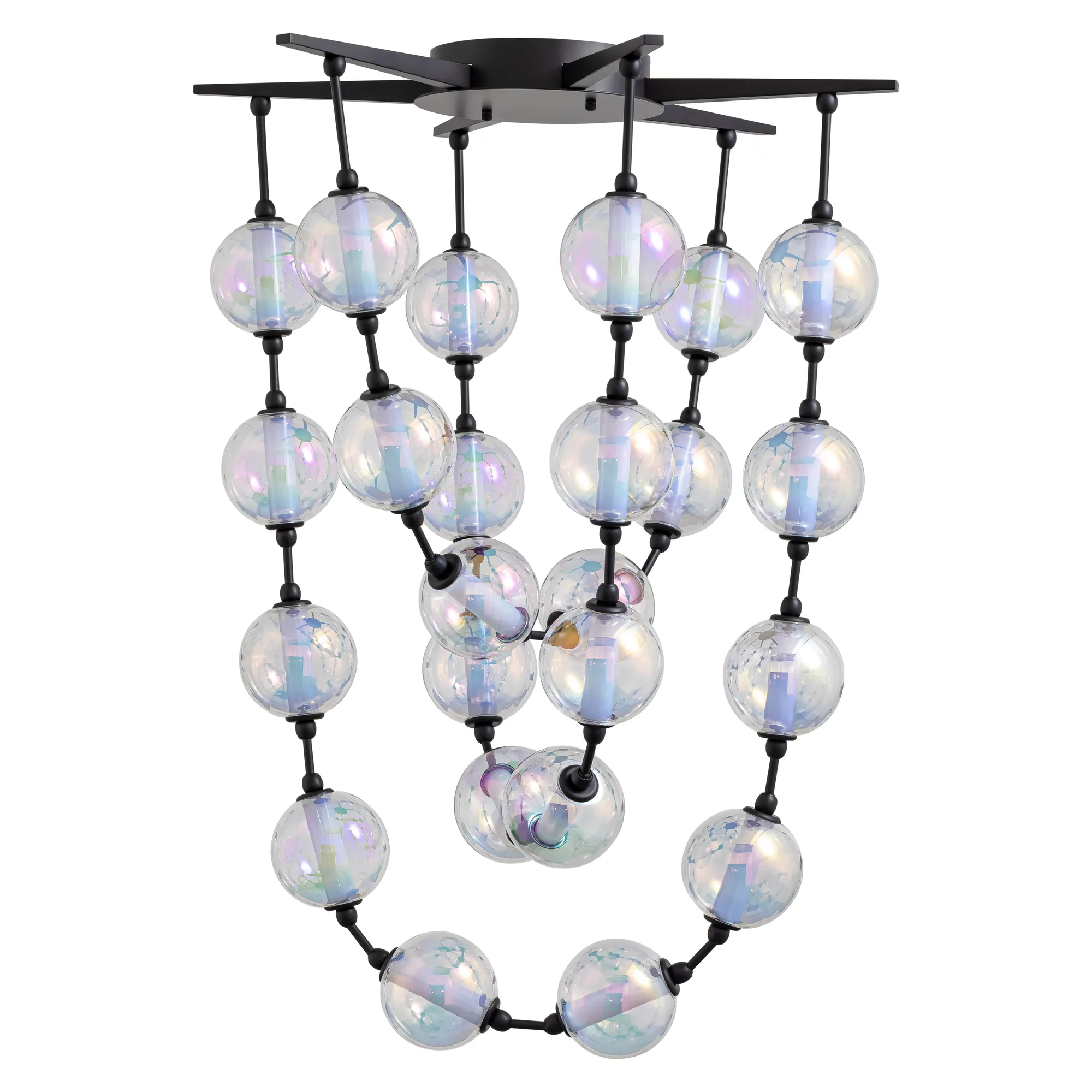 Golden Lighting Pearla Integrated LED 28" Pendant in Matte Black