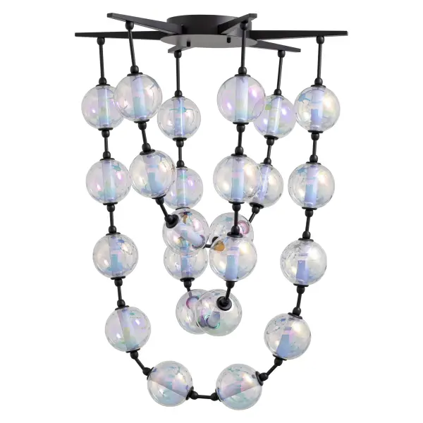 Golden Lighting Pearla Integrated LED 28" Pendant in Matte Black - Image 1