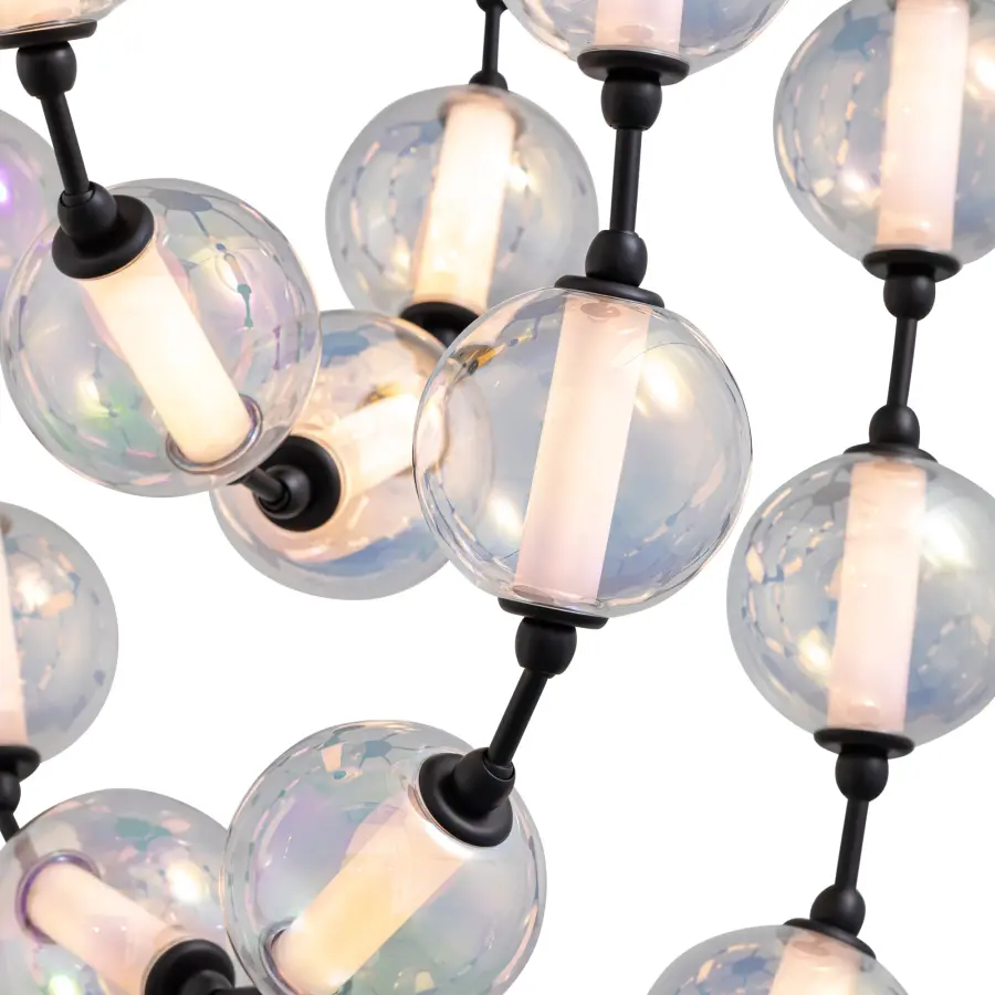 Golden Lighting Pearla Integrated LED 28" Pendant in Matte Black - Image 4