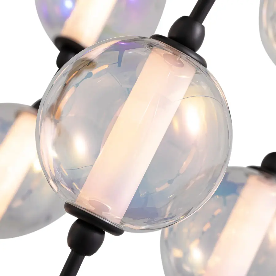 Golden Lighting Pearla Integrated LED 28" Pendant in Matte Black - Image 5