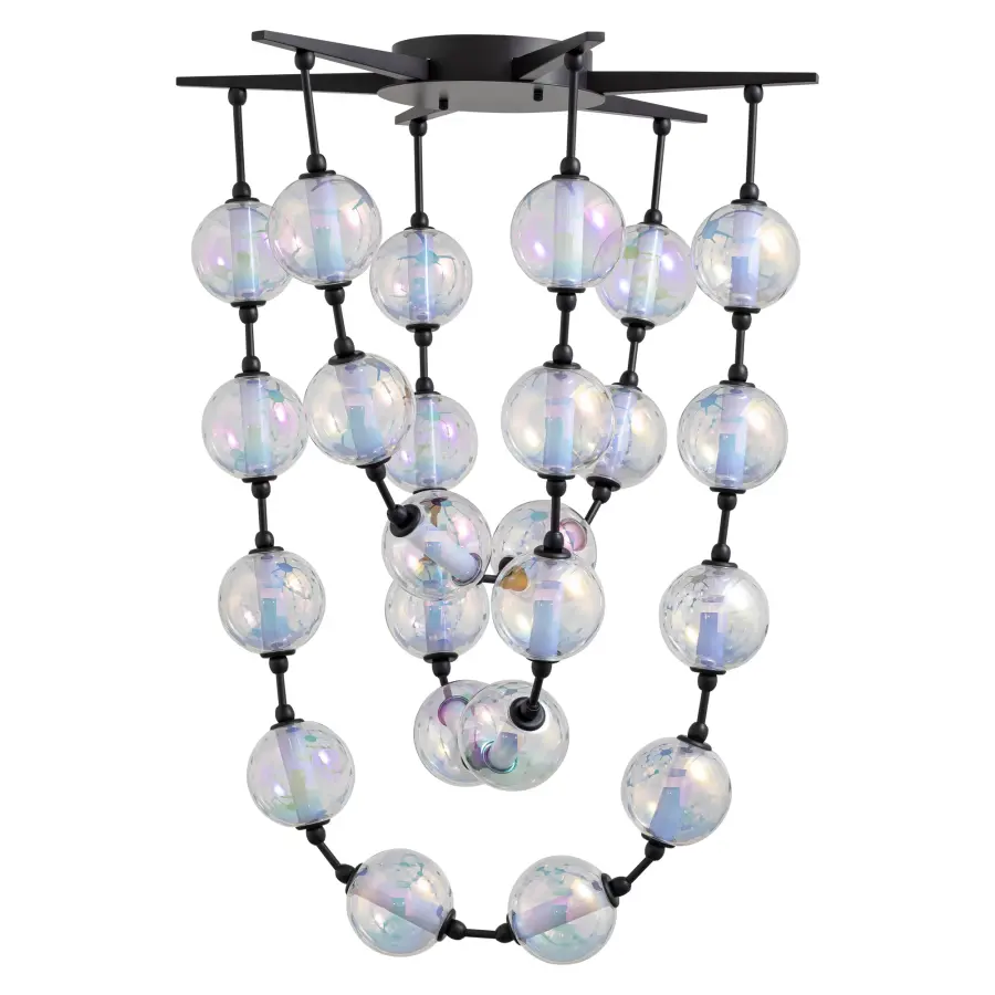 Golden Lighting Pearla Integrated LED 35" Pendant in Matte Black - Image 1