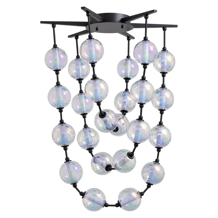 Golden Lighting Pearla Integrated LED 35" Pendant in Matte Black - Image 2