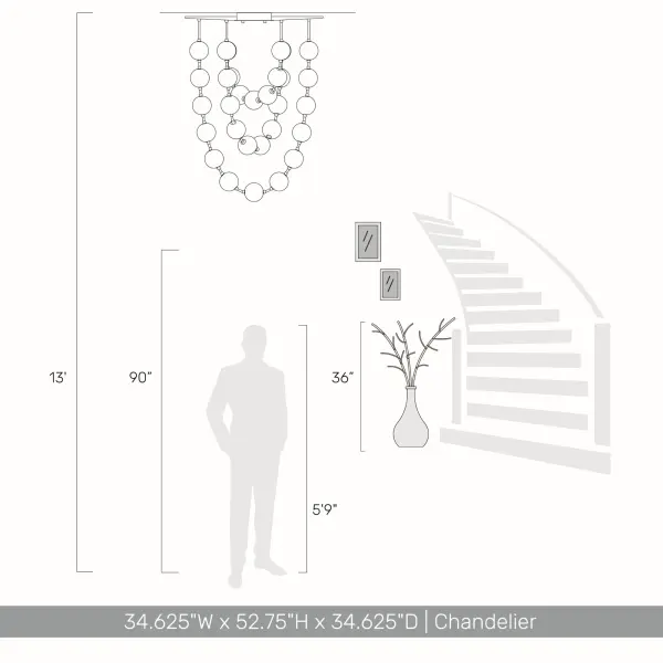 Golden Lighting Pearla Integrated LED 35" Pendant in Matte Black - Image 8