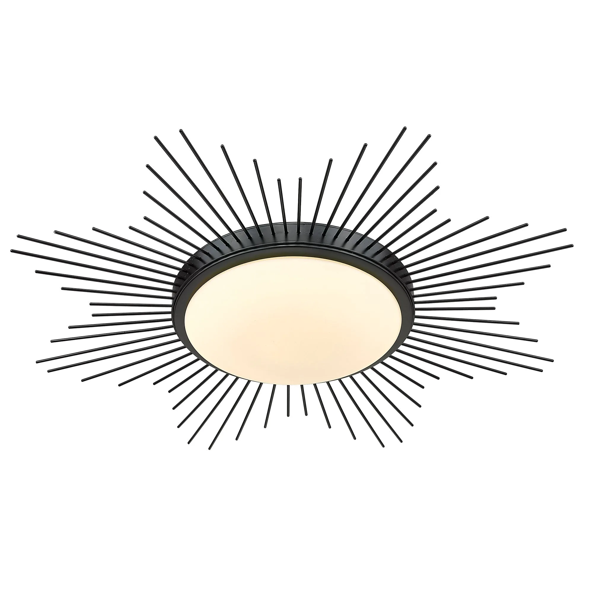 Kieran Integrated LED 24in Flush Mount in Matte Black