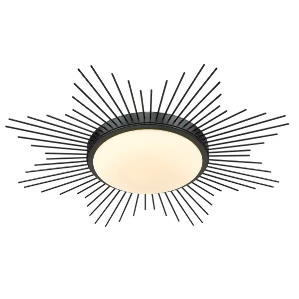 Bring modern elegance into your home with the Wry Lighting Kieran Integrated LED 24in Flush Mount in Matte Black. Featuring an opal glass shade and a matte black frame, it creates a welcoming atmosphere. The opal glass shade is designed to diffuse light evenly, providing a soft, glare-free glow that enhances your space's ambiance. Its classic, milky white glass ensures an ethereal quality to your lighting. Our Matte Black finish embodies clean, modern style, offering a non-reflective surface that beautifully absorbs light for a sophisticated look that complements various decor styles. Ideal for low ceilings in hallways, closets, laundry areas, and bathrooms, this flush mount is damp location rated for semi-enclosed spaces with occasional moisture. Overall Dimensions: 24"W x 2.88"H x 24"D. Experience brilliant, energy-efficient illumination with integrated LED technology, offering 960 rated lumens and a warm 3000K CCT glow. Elevate your home with this striking fixture that merges quality and contemporary design. Collection: Kieran Rooms: Bath,Foyer,Kitchen,Living,Bedroom Finish: Matte Black Glass: Opal Glass Width: 24.00" Height: 2.88" Length: 24.00" Weight: 4.16 lb Extension from Wall: 24.00" Wire: 8`` Canopy: 10"W x 10"H x 1.25"D Bulbs Included Number of Bulbs: 1 Maximum Wattage: 16.00 W Bulb Type: Panel Light Source: LED Light Output: 960.00 lm CRI: 90 Dimmable Voltage: 120.00 V Material: Steel Country of Origin: China Safety Listing: ETL Safety Rating: Damp Connection: Hardware LED Manufacturer Warranty: 5 Year Limited