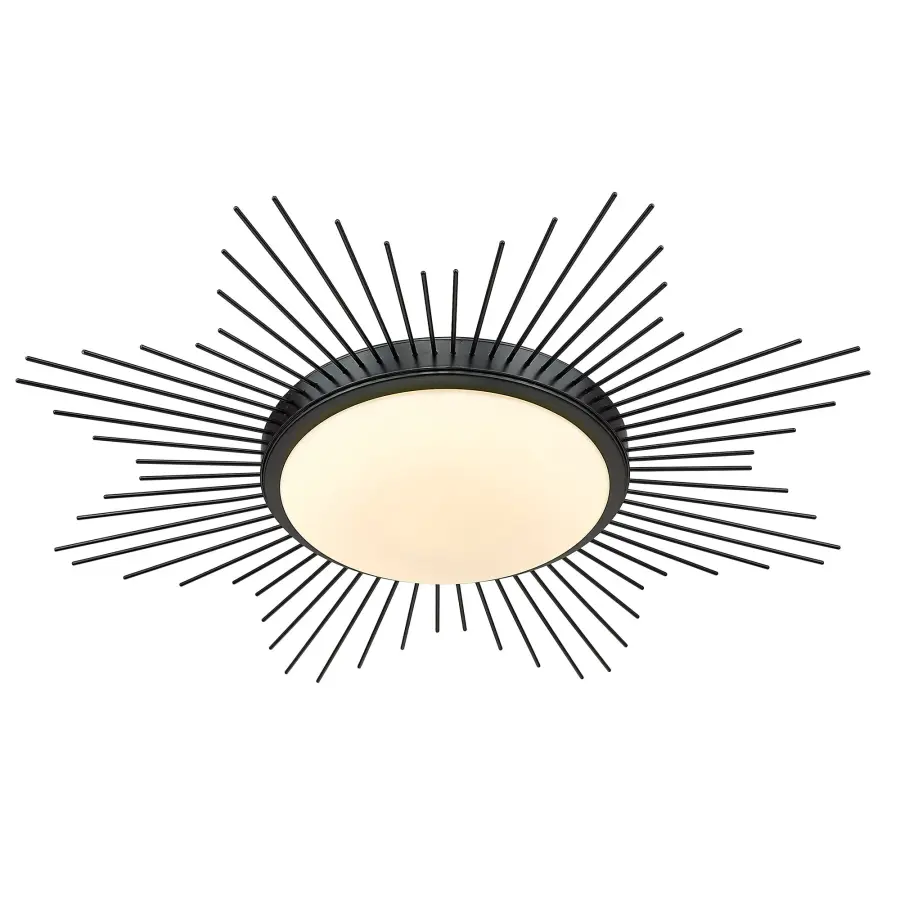 Kieran 24" LED Flush Mount in Matte Black - Image 1
