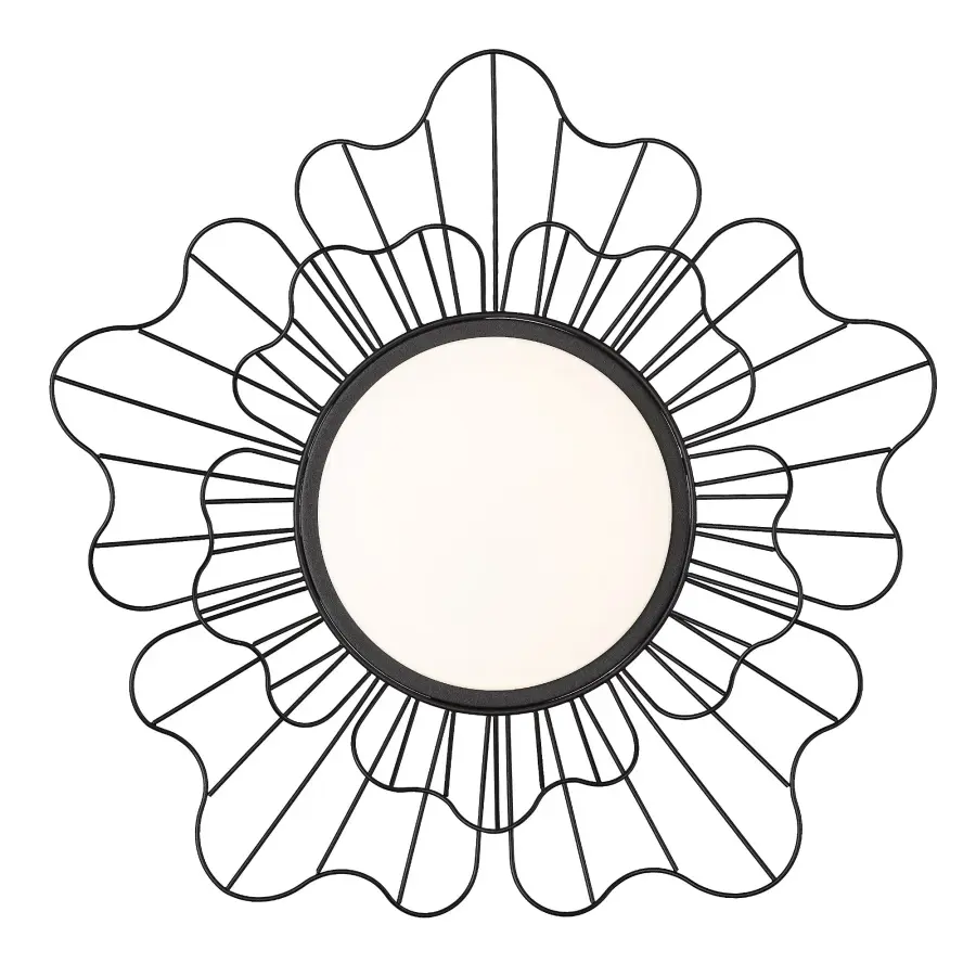 Golden Lighting Yasmin Integrated LED Flush Mount in Natural Black - Image 4