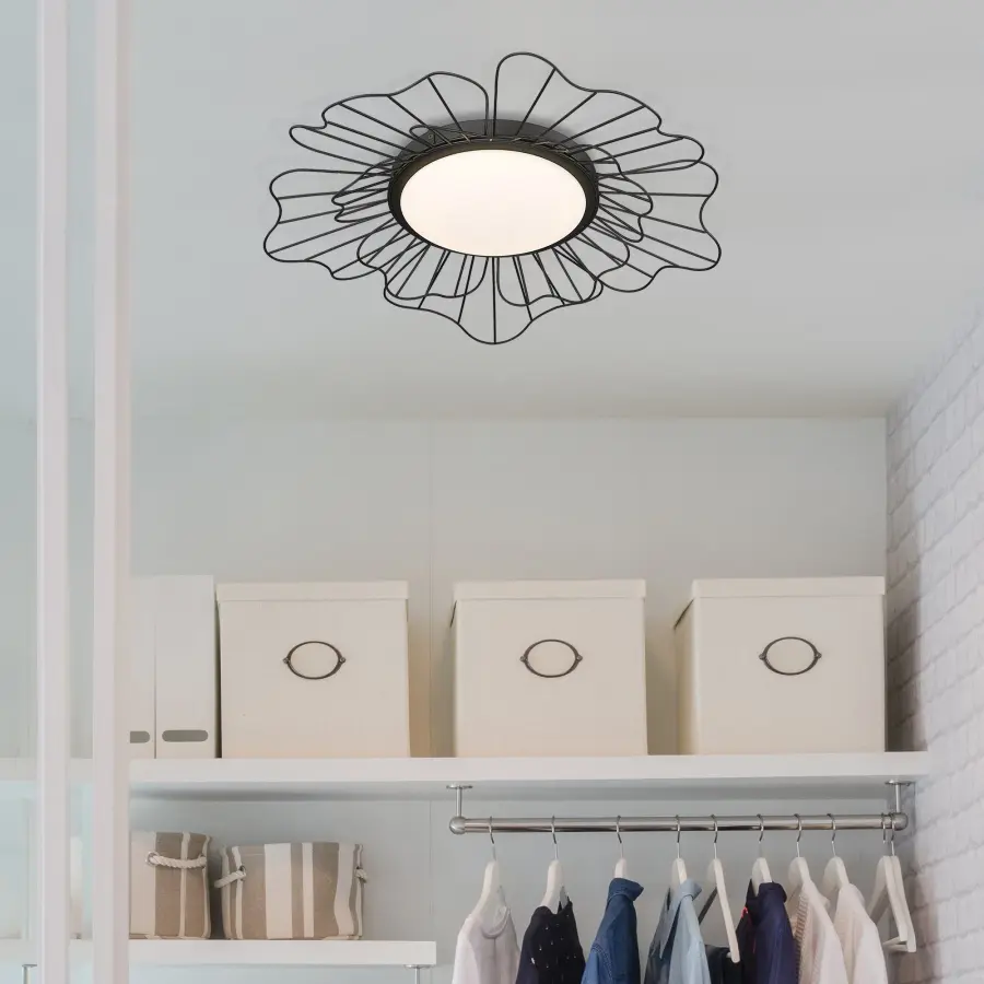 Golden Lighting Yasmin Integrated LED Flush Mount in Natural Black - Image 5