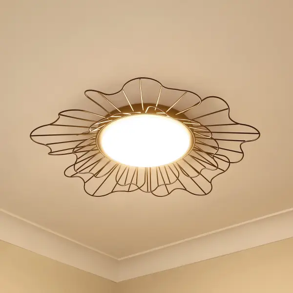 Golden Lighting Yasmin Integrated LED Flush Mount in Natural Black - Image 7