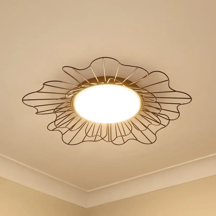 Golden Lighting Yasmin Integrated LED Flush Mount in Natural Black - Image 7