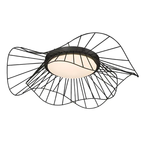 Golden Lighting Elena Integrated LED Flush Mount in Natural Black - Image 3