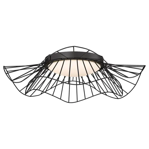 Golden Lighting Elena Integrated LED Flush Mount in Natural Black - Image 4