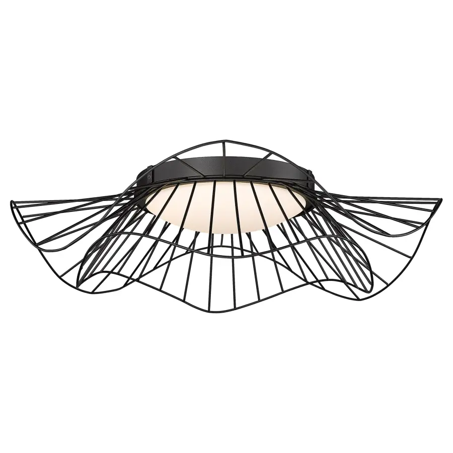 Golden Lighting Elena Integrated LED Flush Mount in Natural Black - Image 4