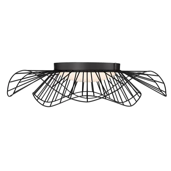 Golden Lighting Elena Integrated LED Flush Mount in Natural Black - Image 5