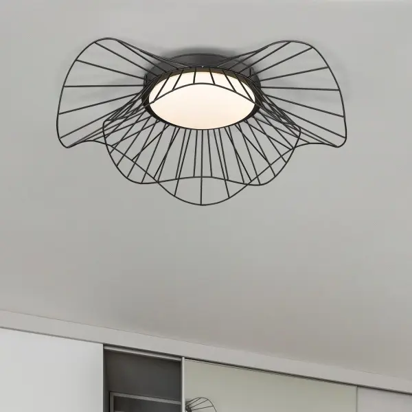 Golden Lighting Elena Integrated LED Flush Mount in Natural Black - Image 7